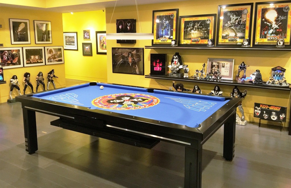 Convertible dining pool fusion table Milan by Vision Billiards custom Kiss
