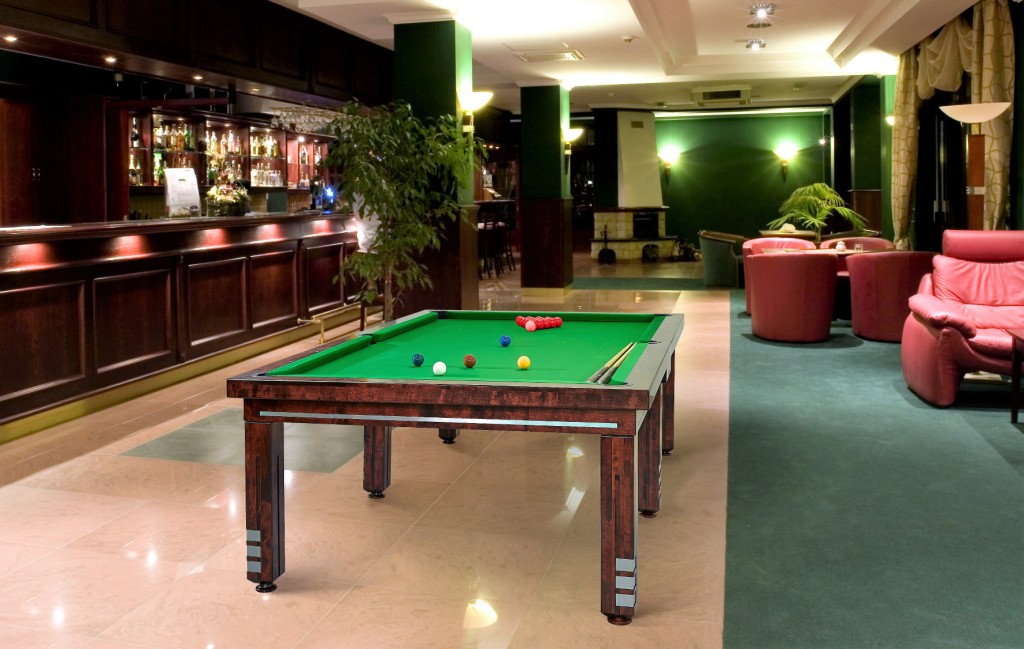 Convertible dining pool fusion table Milan by Vision Billiards snooker