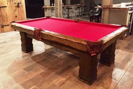 Artistic Log Pool Table