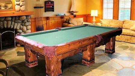 Artistic Log Pool Table