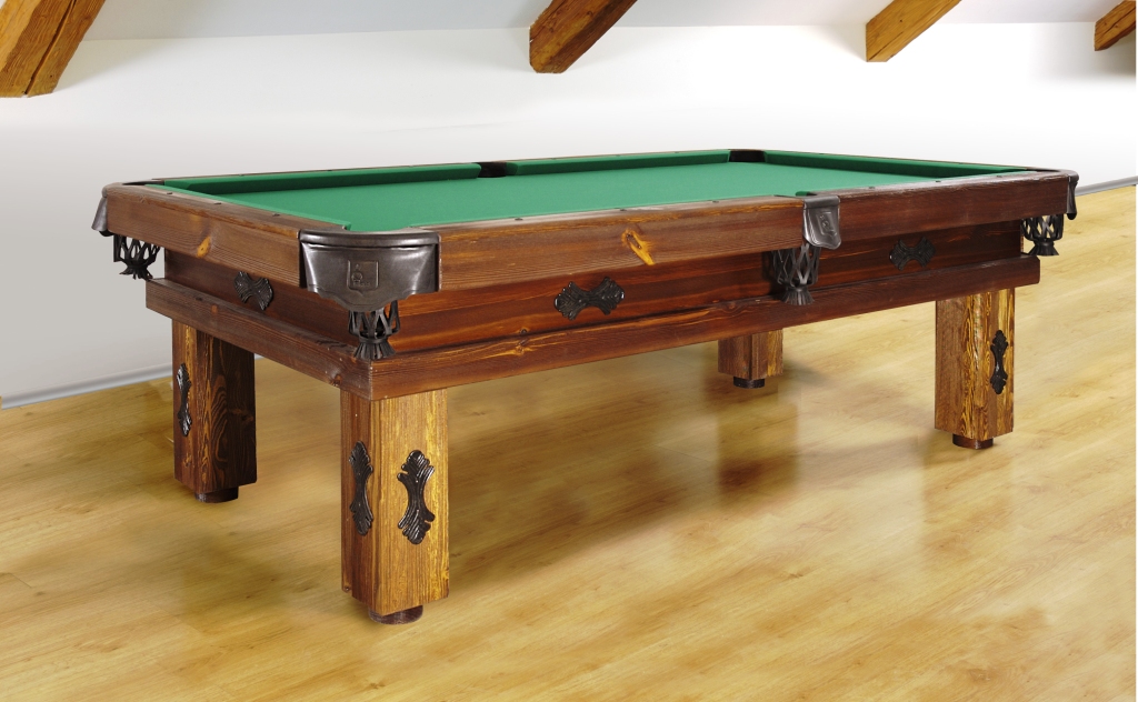 Artemis Rustic Log Hand made pool table by Vision Billiards decor B