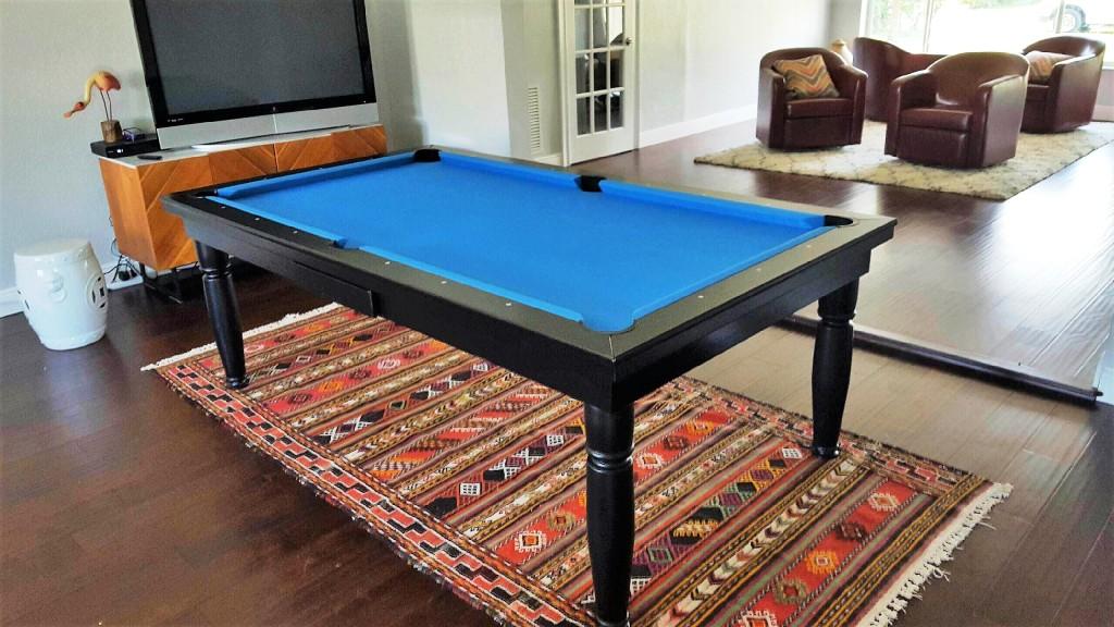 Convertible dining fusion pool table Constantine by Vision Billiards in black