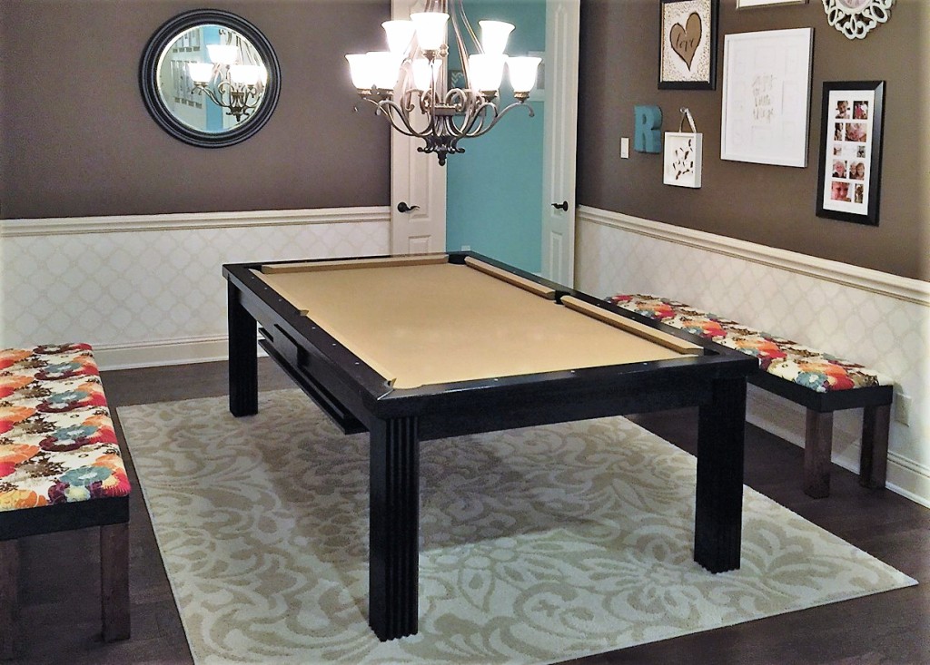 Convertible dining pool fusion table Toledo by Vision Billiards 