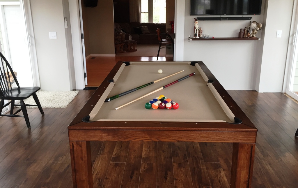 Convertible dining pool fusion table Vision brown By Vision Billiards