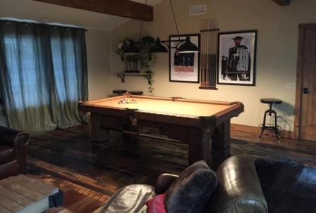 Wild West rustic log hand-made pool table by Vision Billiards