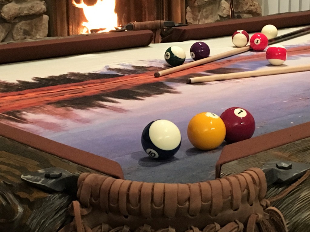 Wilderness rustic log pool table by Vision Billiards fragment