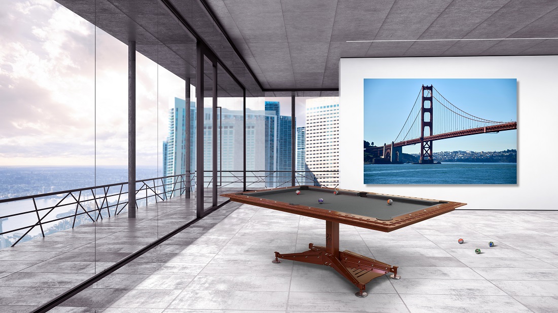 Industrial Modern Billiard Table DECOTECH in "Rust" finish
