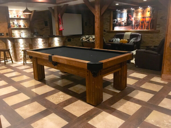 Rustic Log 'RANCH' Pool Table - Image 4